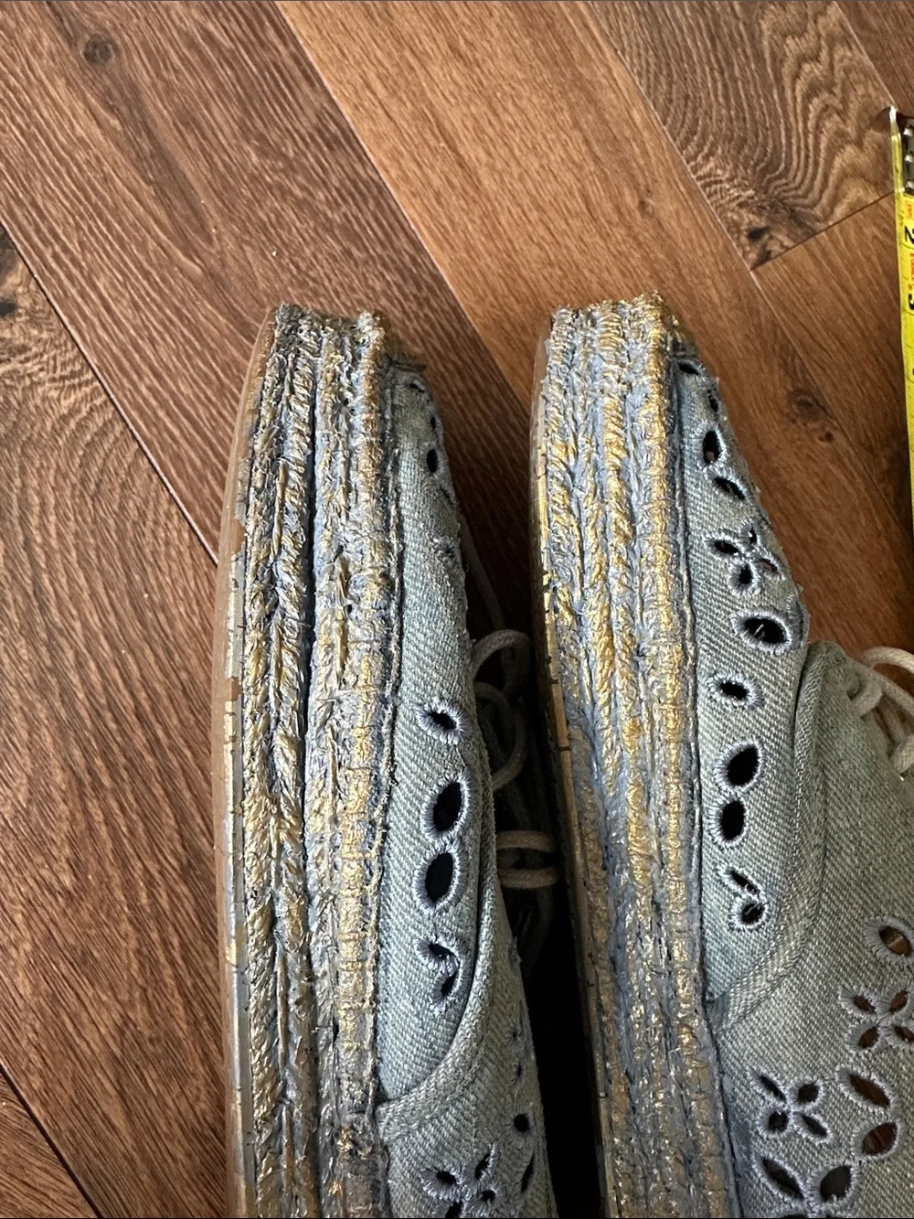 Michael Kors Darci Broderie Anglaise Denim Espadrilles Sneakers. 8M - Picture 9 of 9